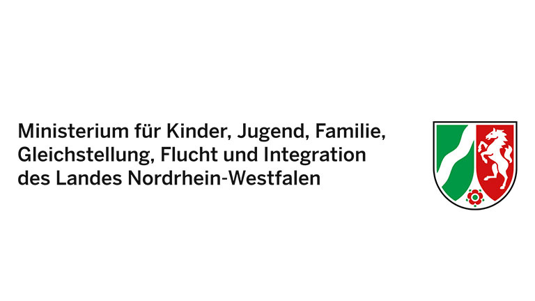 Logo Ministerium für Kinder, Jugend, Familie, Gleichstellung, Flucht und Integration des Landes Nordrhein-Westfalen
